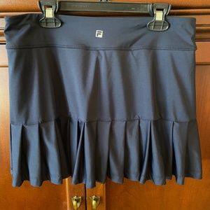 Fila tennis skort with attached shorties, navy, size M